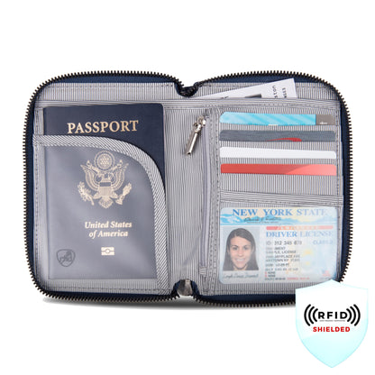 Travelon RFID Blocking Passport Zip Wallet