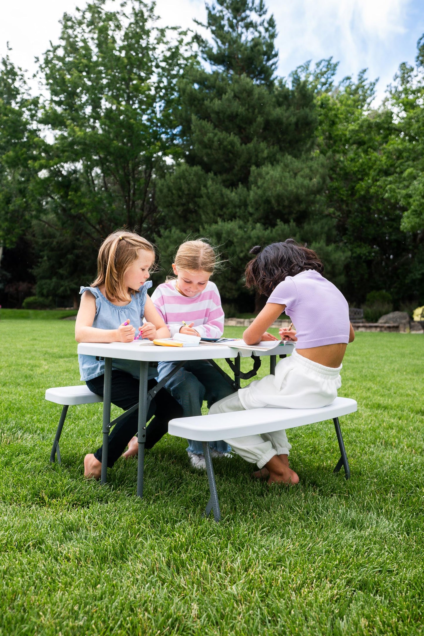Stansport Compact Kids Picnic Table (G-940), White