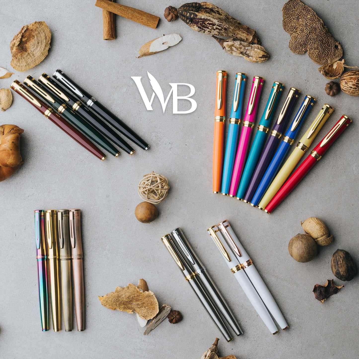 Wordsworth & Black Fountain Pen Set, Medium Nib, Includes 24 Ink Cartridges and Ink Refill Converter, Gift Case, Journaling, Calligraphy, Smooth Writing Pens [Black Gold], Perfect for Men and Women