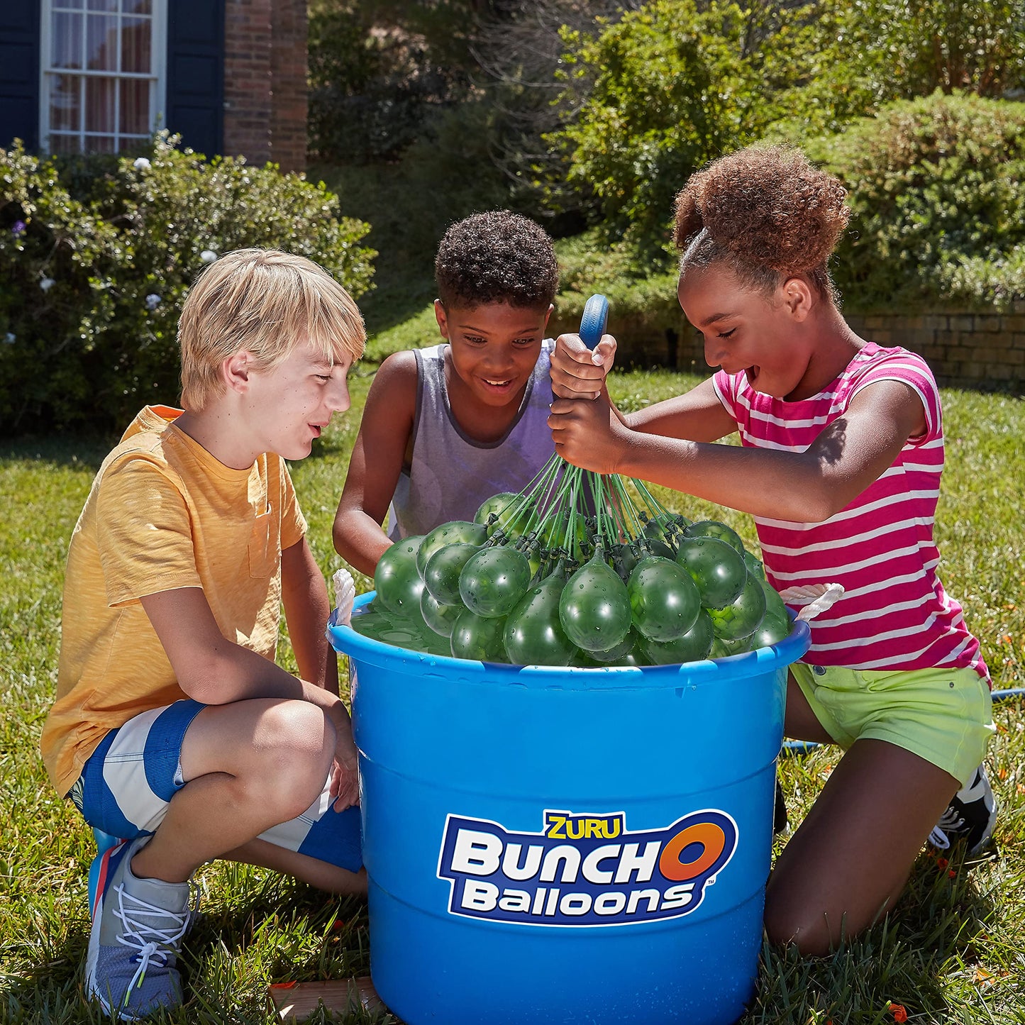 Bunch O Balloons Rapid-Filling Grenade-Colored Water Balloons 6 Pack (210 Balloons),Green