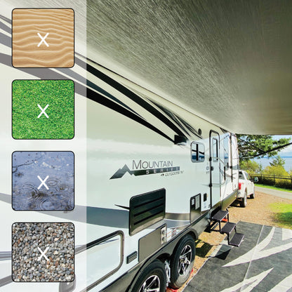 Trailersphere RUGUP RV Non-Slip Step Rugs for Lippert and MORryde Steps (2 Pack)