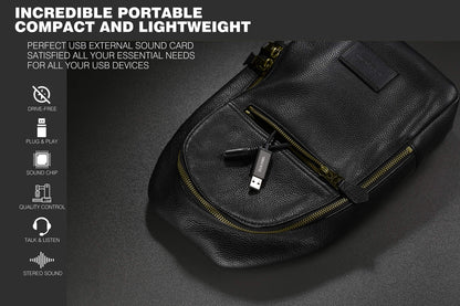 DUKABEL USB Headphone Adapter, External Sound Card with TRRS 4 Pole Jack, Mic-Supported USB to 3.5mm Audio Apdater for PC PS4 PS5 and More [9.8 inch]