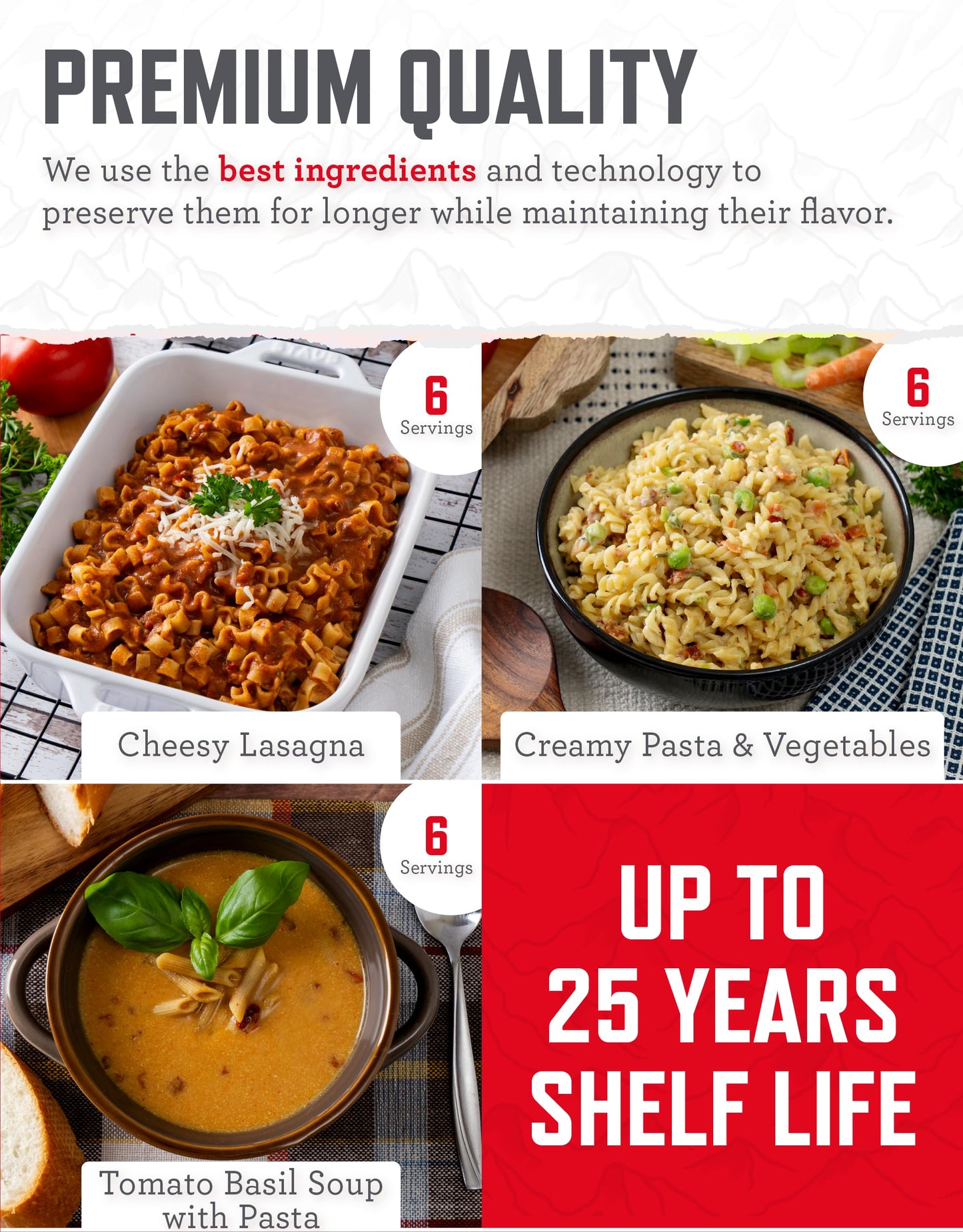 ReadyWise Emergency Food Supply - 18 Servings Favorites Box, Survival Food Kit with Freeze Dried Prepper Food & Dehydrated Meals, Camping Essentials for Backpacking & Hiking, up to 25 Year Shelf Life