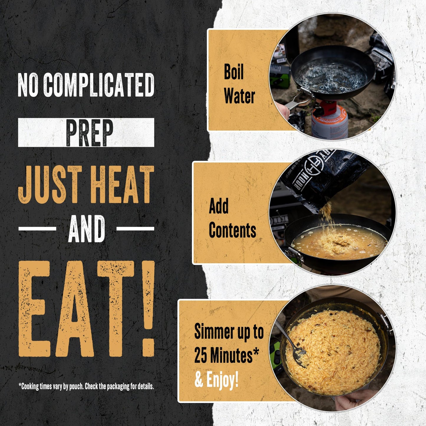 Ready Hour 120 Serving Entree Bucket-Freeze Dried Emergency Food Supply-Survival Meals with Long Shelf Life-Prepper Essentials for Disaster, Camping, Hiking, or Outdoor Use