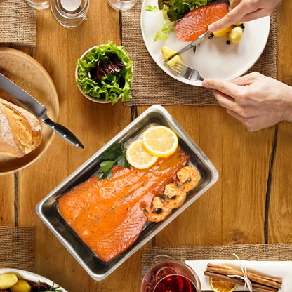 Camerons Indoor Outdoor Stovetop Smoker - Stainless Steel Barbecue Smoker Box w/Oak Wood Chips & Recipes - Works On Any Heat Source, Stovetop or BBQ Grill for Smoking Meats - Grilling Gift for Men