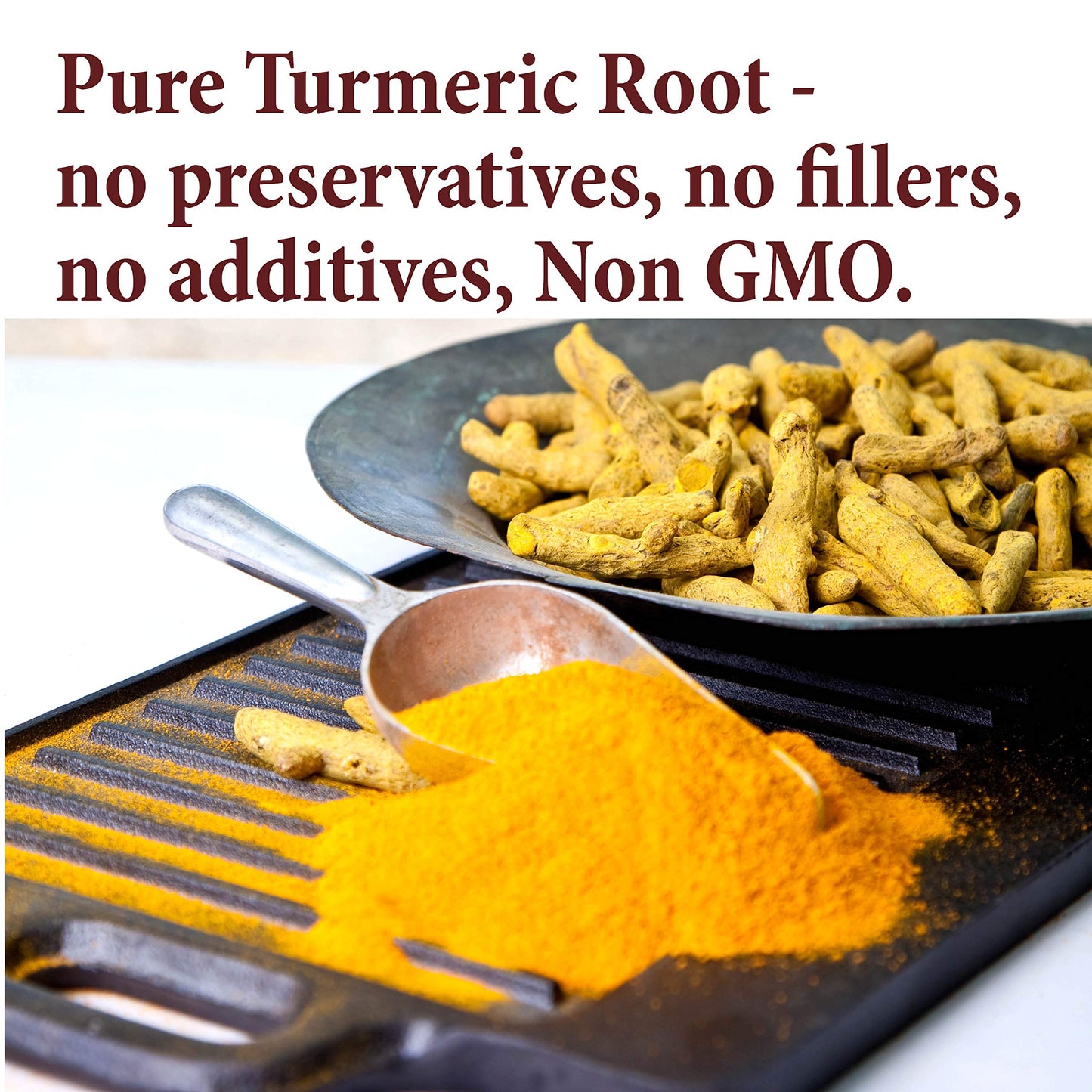 The Spice Way Turmeric Powder - (8 oz) powdered ground tumeric root (curcuma) - Great turmeric root fresh for curries, soups, teas, masala, and golden milk or tumeric powder for skin