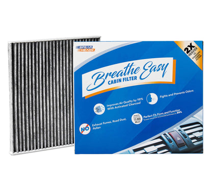 Spearhead Odor Defense Breathe Easy AC & Heater Cabin Filter | Fits 2015-17 Chrysler 200, 2014-18 Cherokee Like OEM | Up to 25% Longer Lasting w/Activated Carbon (BE-000)