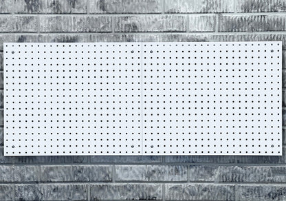 Triton Products Heavy Duty Poly Pegboards - Set of 2 DuraBoard Wall Panels, Each 22" x 18" x 1/4" with 1/4" Holes for Home, Office, Garage, Storage and Organization (White)