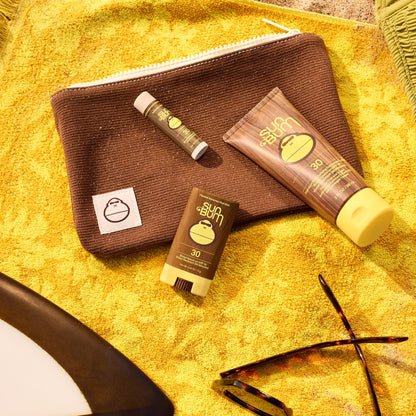 Sun Bum Road Tripper - Travel Sized Sun Care Pack with Sunscreen Lotion, Face Stick, and Lip Balm - SPF 30 Broad Spectrum UVA/UVB Protection - Hawaii 104 Act Compliant - TSA Friendly