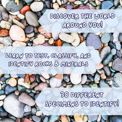 Toysmith STEM Rock & Mineral Science Kit for Kids – 30 Geology Specimens with Magnifying Viewer, Identification Guide & Testing Tools – Educational Toy for Young Geologists, Ages 8+