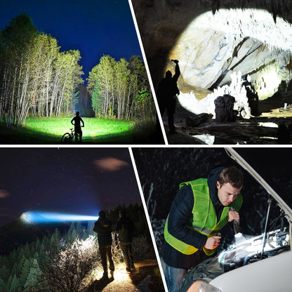 Blukar Rechargeable Flashlight High Lumens, Super Bright LED Powerful Tactical Torch - 5 Light Modes, Zoomable, Long Lasting, Waterproof Handheld Flash Light for Emergency, Camping, Hiking