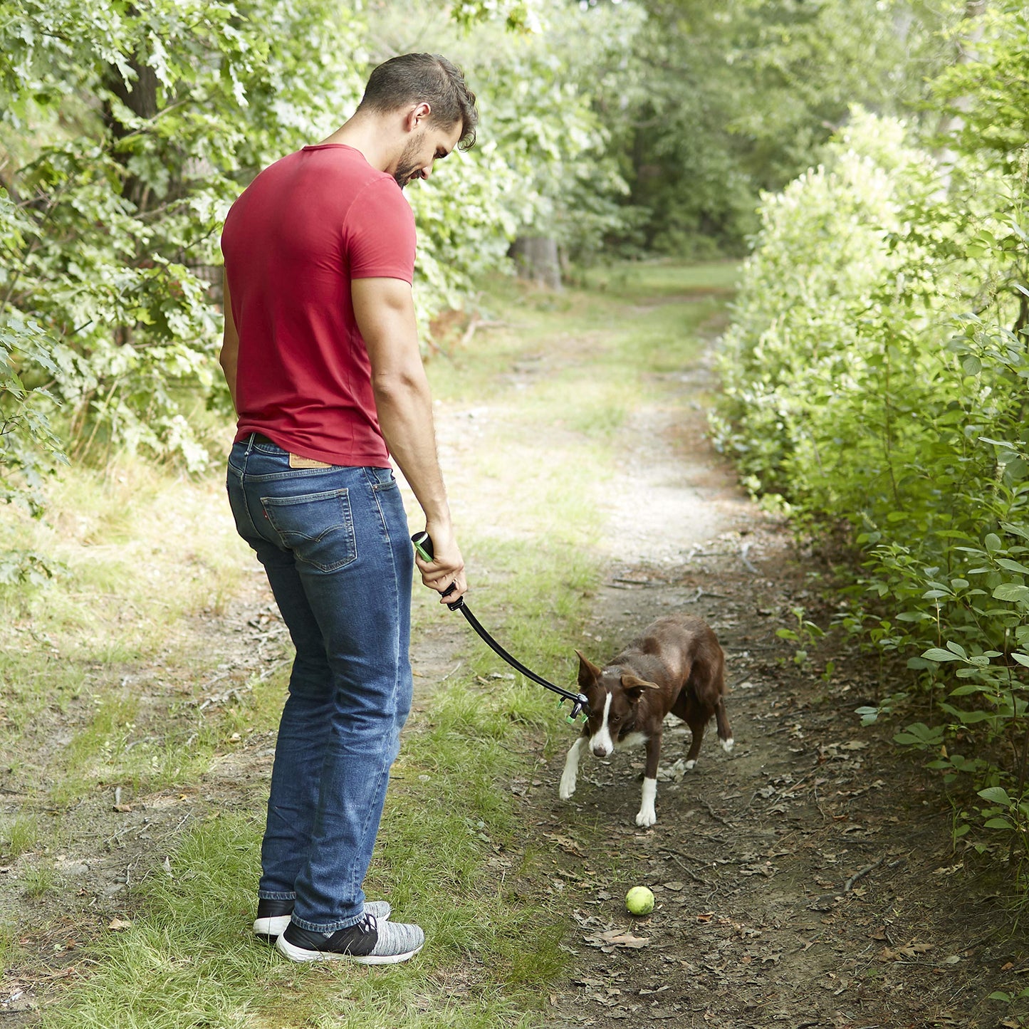 Franklin Pet Supply Co. Tennis Ball Launcher for Dogs - Dog Thrower Fetch - Perfect Toy for Large + Small Breeds