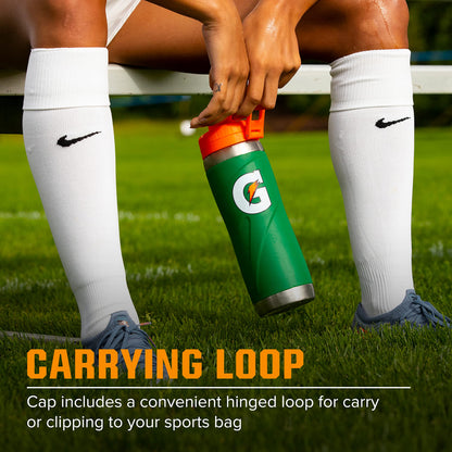 Gatorade Stainless Steel Sport Bottle, 26oz, Double-Wall Insulation, Green , 26oz (Pack of 1)