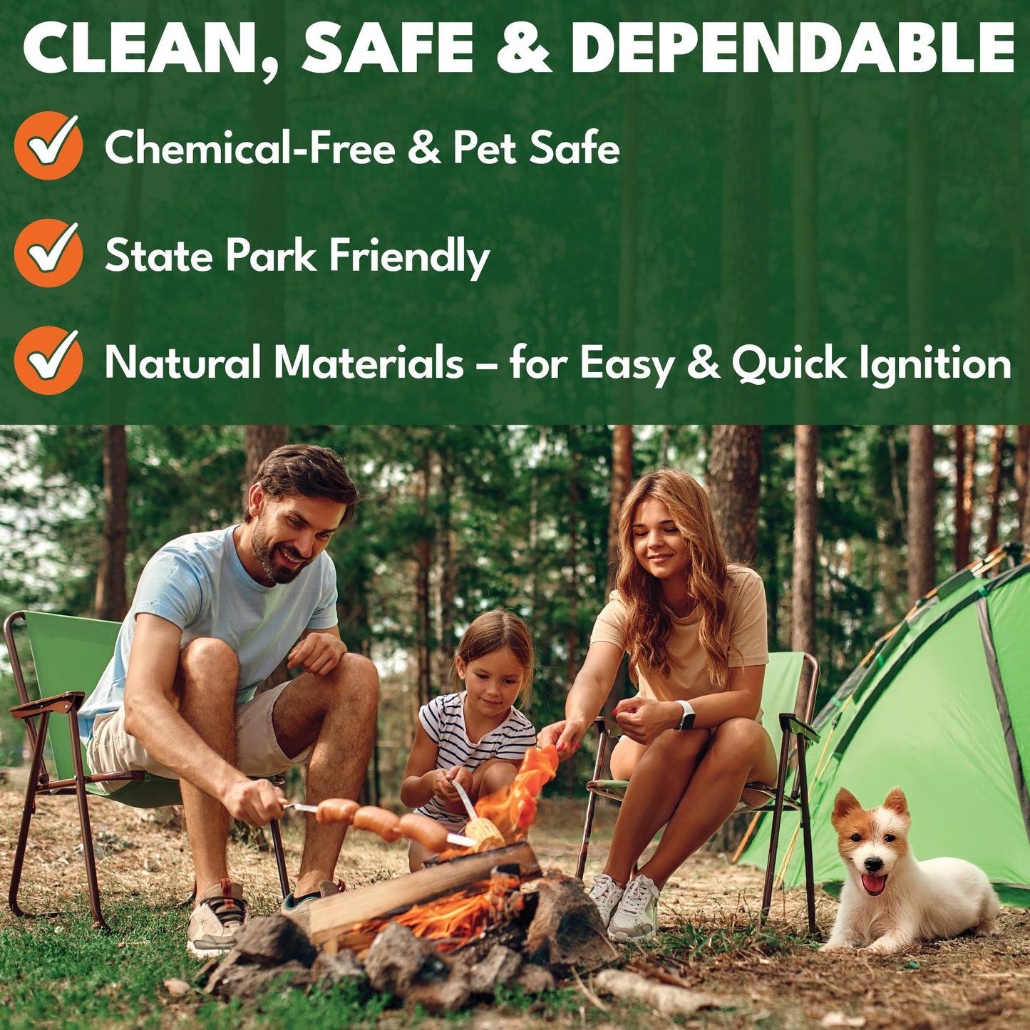 Superior Trading Fire Starter Pods in Resealable Packs - Fire Starters for Campfires, BBQ, Grill, Pit, Wood Stove & Charcoal Starter, 15-20-Min Burn, 30 Extra Large Pods, USA Made, Brown, 3.2 Lbs