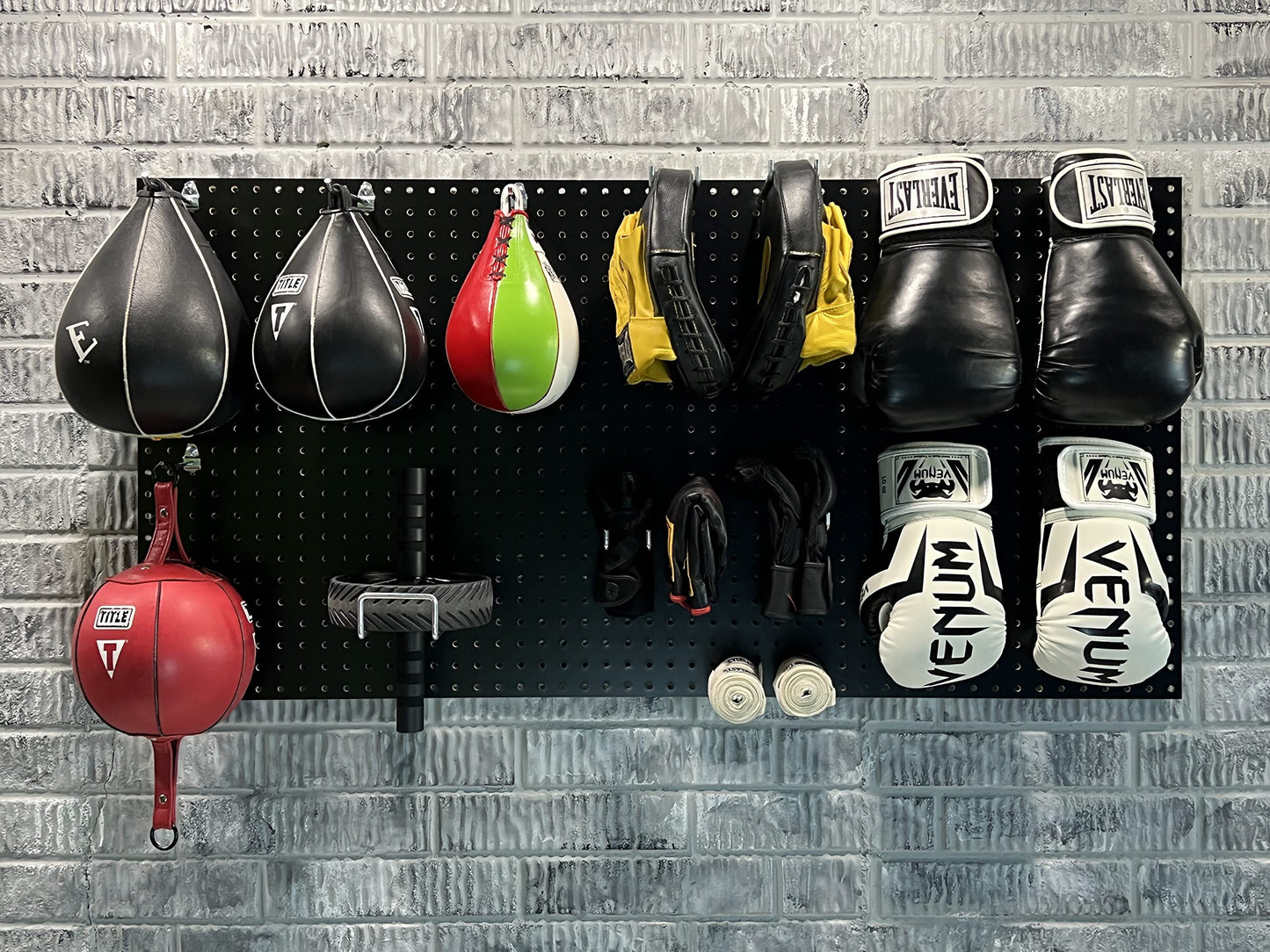 Triton Products High Density Fiberboards - Set of 2 Pegboard Wall Panels for Garage Storage and Organization, 24" x 48" (Black)