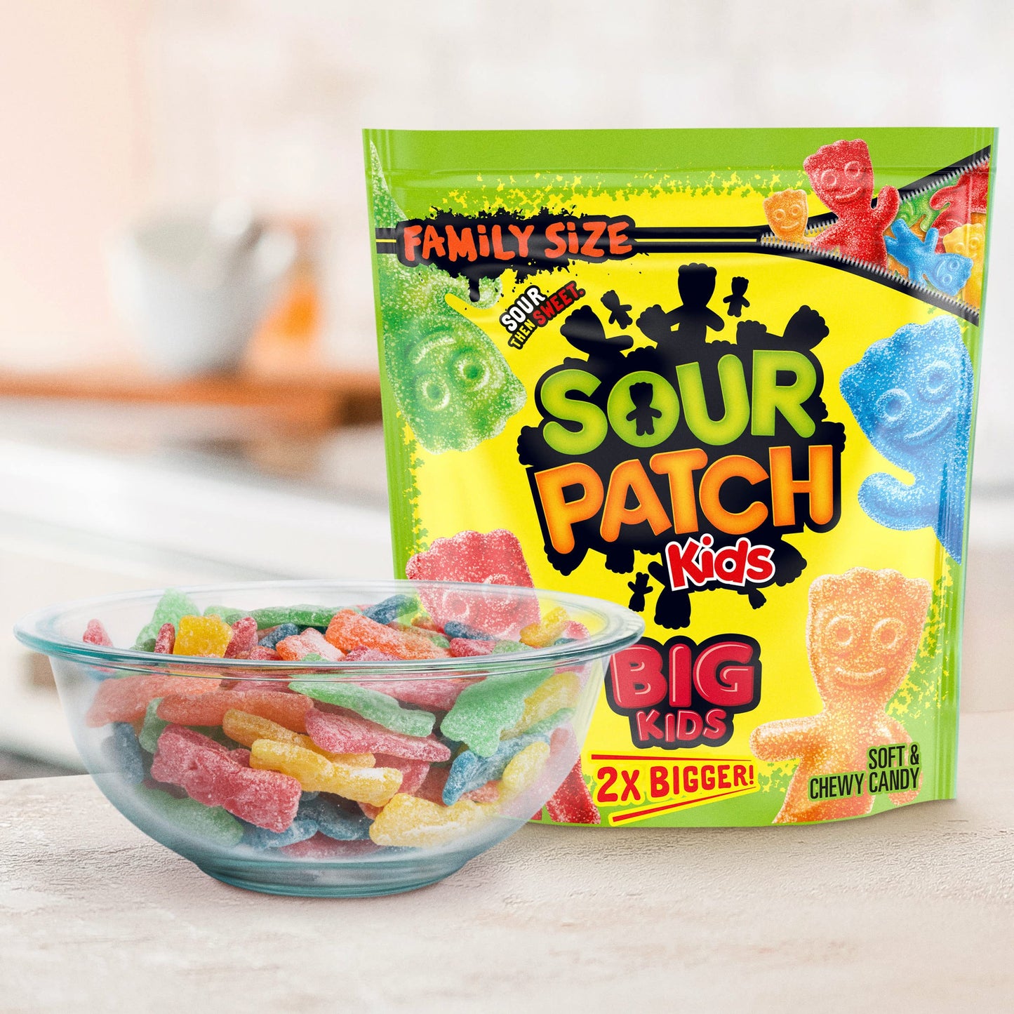 SOUR PATCH KIDS Big Kids Soft & Chewy Candy, Family Size, Bulk Candy, 1.7 lb