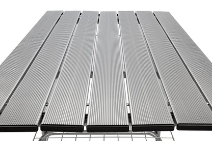 Camco Olympian Deluxe Portable Grill Table - Provides Plenty of Room for Grilling Gear While Camping - Folding Grilling Table Collapses for Compact Storage - Supports Up to 100lb (57293)