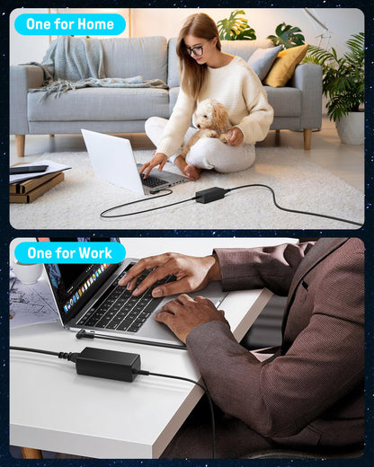 45W Charger Compatible with HP Laptop Charger, Blue Tip, Pavilion x360 11 13 15, Zbook 14u G4 G5 15u 15 G3, Notebook 15, Stream 13 11 14 AC Adapter with Power Cord