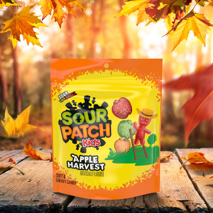 SOUR PATCH KIDS Apple Harvest Soft & Chewy Candy, Halloween Candy, 6 - 10 oz Bags