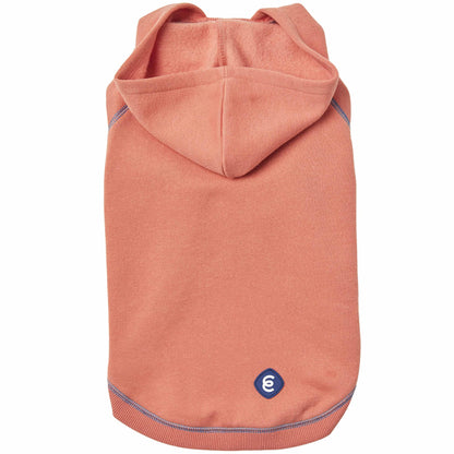 Blueberry Pet Essentials Dog Hoodie – 22 inch, Cotton‑Blend Sweatshirt with Hood, Coral, Machine‑Washable Small‑Dog Jersey