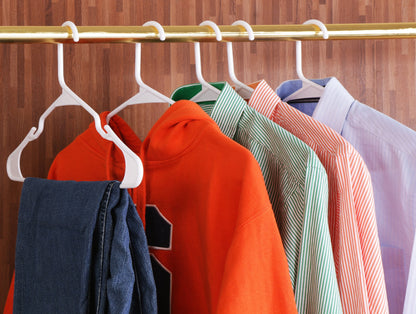 Utopia Home - Plastic Hangers 50 Pack - Space Saving Clothes Hanger - Durable and Strong Closet Organizers and Storage Makes It Ideal Apartment or Dorm Room Essentials for Girls or Guys (White)