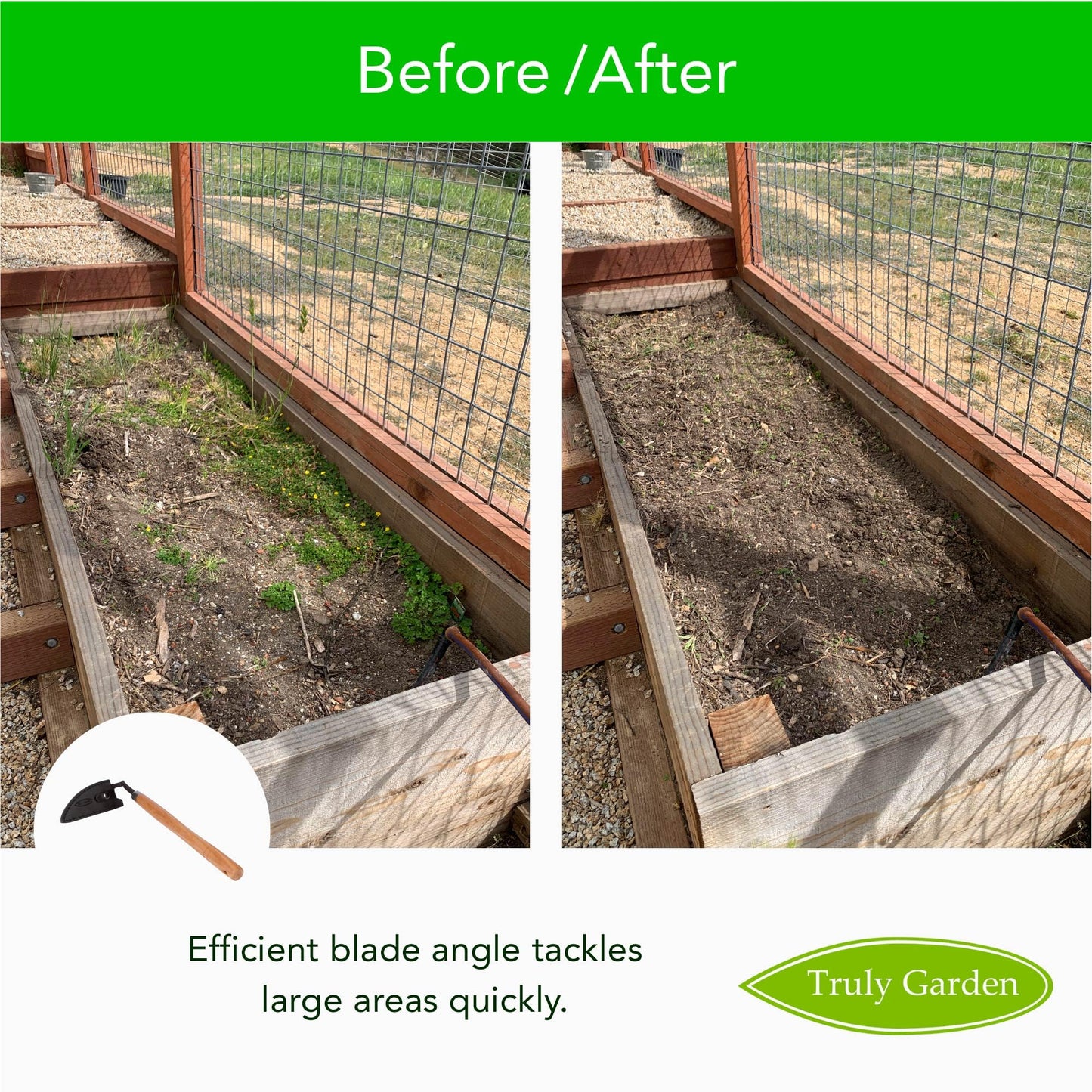 Effortless Weeding: Sharp Sickle Cuts Roots, Saves Time - with Thick Leather Sheath & Sharpening Stone