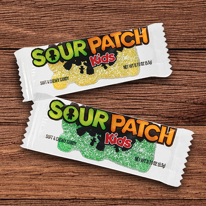 SOUR PATCH KIDS BIG Individually Wrapped Soft & Chewy Halloween Candy, Bulk Candy, 100 Pieces