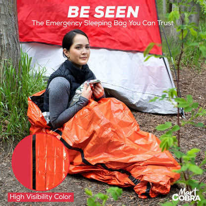 Emergency Sleeping Bag 3 Pack | for Survival Gear and Supplies Life Bivy Sack Waterproof Mylar Emergency Blankets for Survival Kit Car Camping Gear Hiking Tac Bivvy Go Bag Supplies Sleep Sacks Shelter