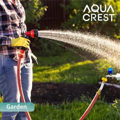 AQUA CREST Flexible Hose Protector-Eliminates Hose Crimping and Straining at Faucets and Water Connections for RV, Garden & Car Wash Hose Extension Adapter, Pack of 2