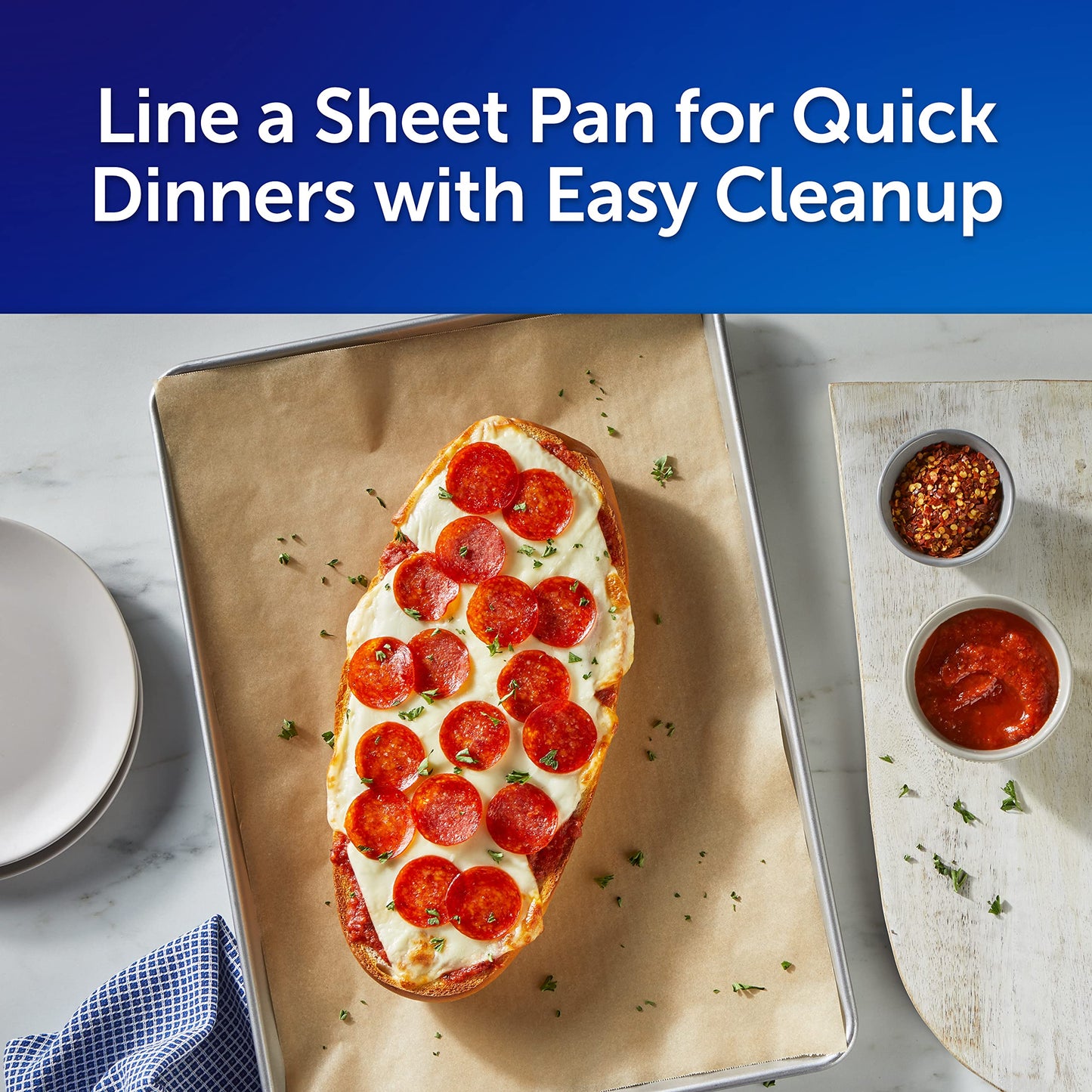 Reynolds Kitchens Unbleached Parchment Paper Roll, Non Stick Parchment Paper for Cooking and Baking, Oven Safe up to 425 Degrees, Chlorine-Free, 45 Feet x 12 Inches, 45 Total Sq. Ft.