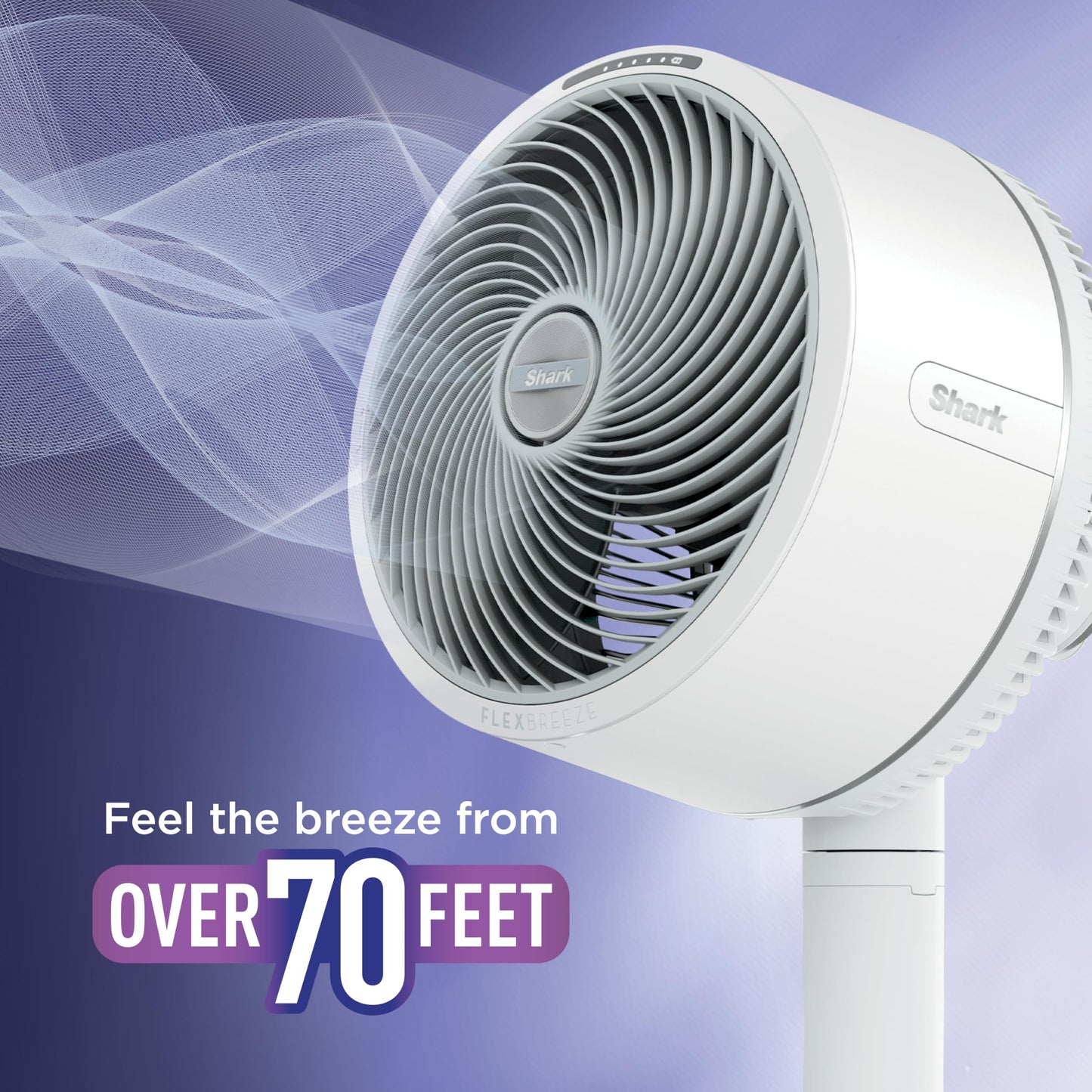 Shark FlexBreeze Pedestal & Tabletop Oscillating Fan with Remote, Indoor & Outdoor, Portable, Corded & Cordless with InstaCool Misting Attachment, White, FA222WH