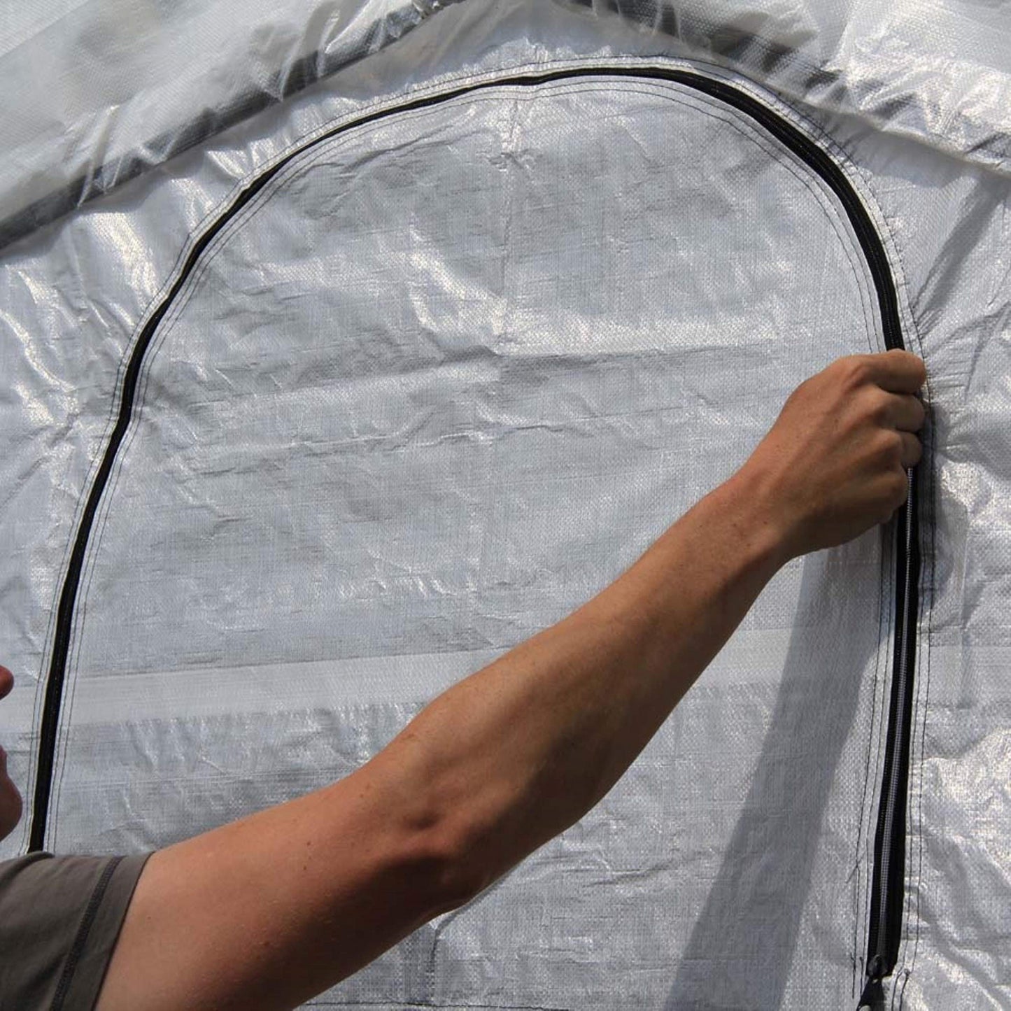 ShelterLogic 10' x 10' GrowIT Greenhouse-in-a-Box Easy Flow Peak Roof Style Easy Access Outdoor Grow House with Translucent Waterproof Cover