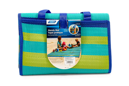 Camco Handy Mat with Strap - Perfect for Picnics, Beaches, RV and Outings - Green/Turquoise - 60" x 78" (42806)