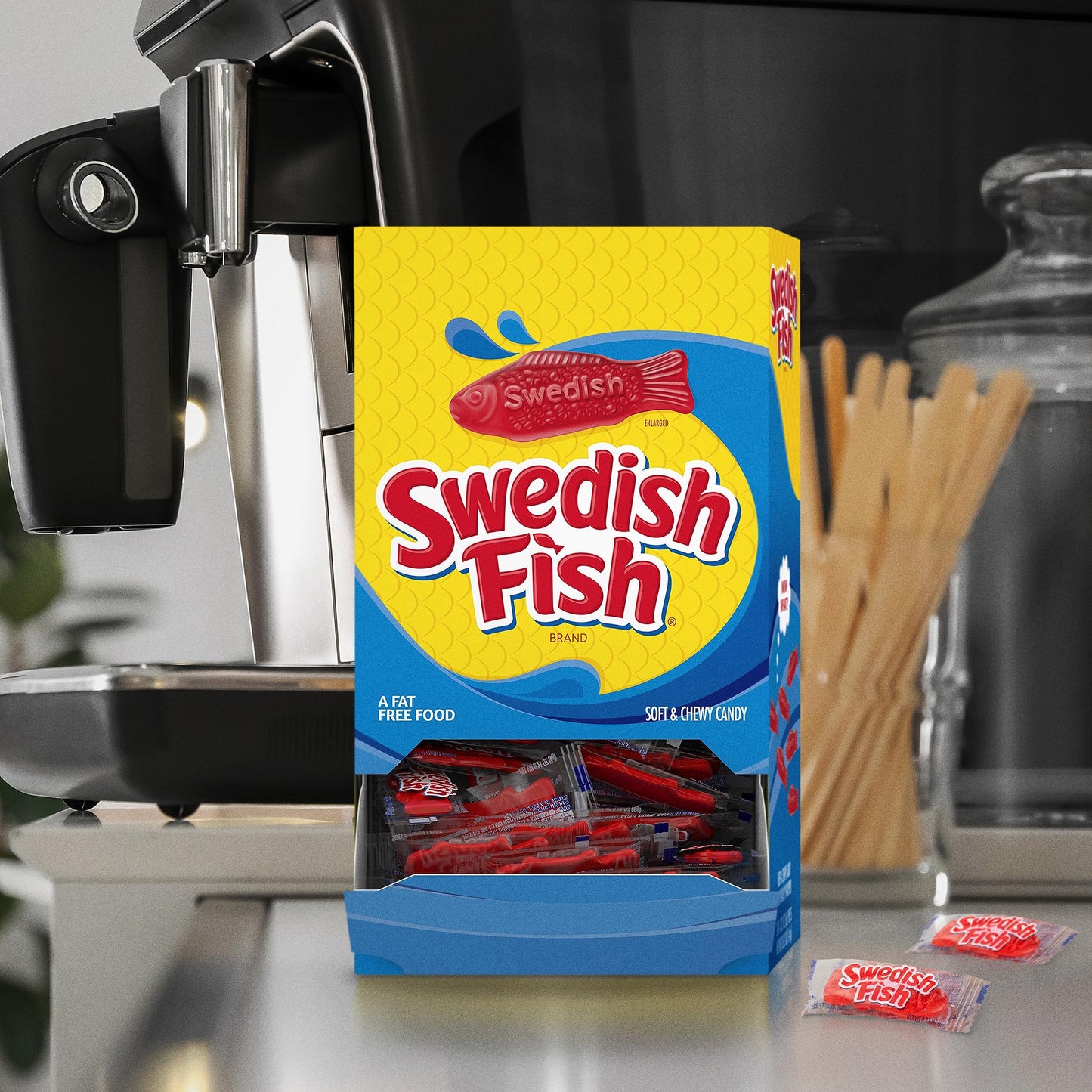 SWEDISH FISH Individually Wrapped Soft & Chewy Candy, Bulk Candy, School Snacks, 240 Count Box