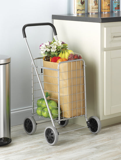 Whitmor Utility Shopping Cart - Durable Folding Design for Easy Storage, Model Number: 6250-4997-2-SIOC