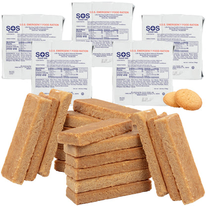 S.O.S. Rations Emergency 3600 Calorie Food Bar - 3 Day / 72 Hour Package with 5 Year Shelf Life- 5 Packs