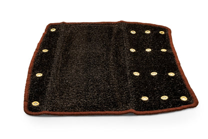 Camco 42949 RV Step Rug (Premium Radius Wrap Around Step Rug, Turf Material (22" Wide) - Brown)