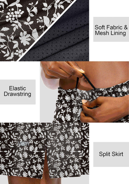 Viodia Women's 20" Knee Length Skorts Skirts Athletic Tennis Golf Skirt for Women Modest Sports Casual Summer Skirt with 5 Pockets