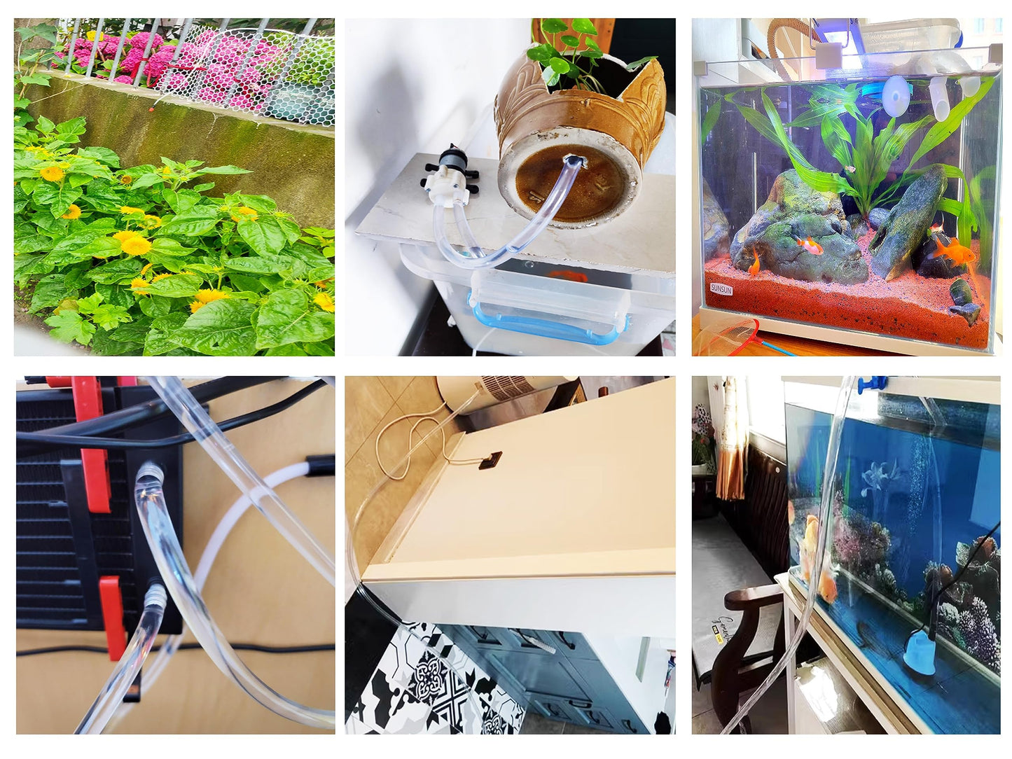 Clear Tubing Assortment, 2mm 3mm 4mm 5mm ID, 12 Meters Lengh In All, 1mm Thickness, Flexible Plastic Tube Hose Set For Home Repair Water Oil Transfer Aquarium, BPA Free and non-toxic