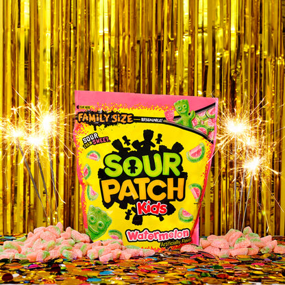 SOUR PATCH KIDS Watermelon Soft & Chewy Candy, Family Size, Bulk Candy, 1.8 lb