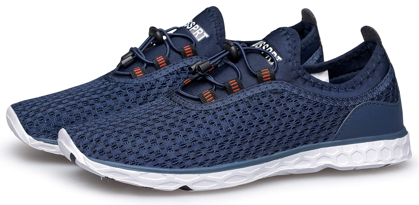 DOUSSPRT Men's Water Shoes Quick Drying Sports Aqua Shoes Blue Size 8.5