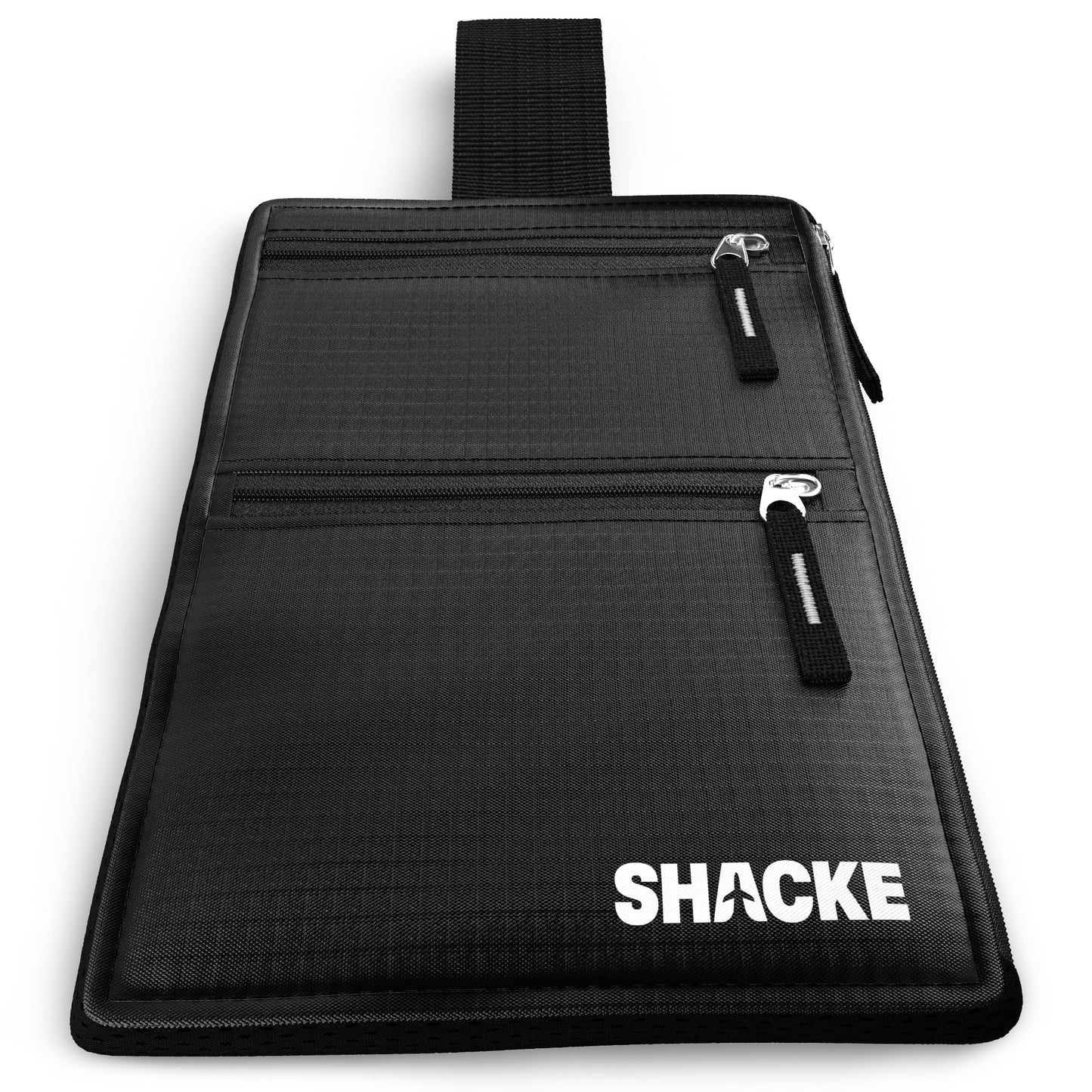 Shacke Hidden Travel Belt Wallet w/RFID Blocker (Black with Black Strap)