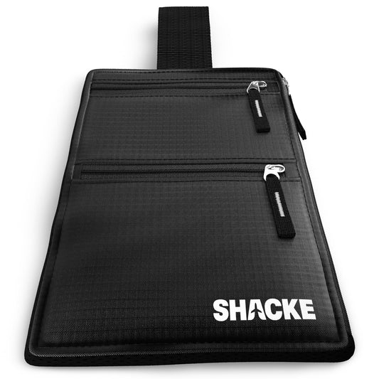 Shacke Hidden Travel Belt Wallet w/RFID Blocker (Black with Black Strap)