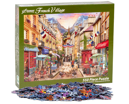 Vermont Christmas Company French Village Jigsaw Puzzle 550 Piece