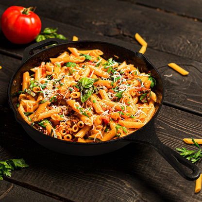 Utopia Kitchen Cast Iron Frying Pan 12 Inch, Cast Iron Chefs Pan, Pre Seasoned Skillet, Safe Grill Cookware for Indoor & Outdoor Use, Black