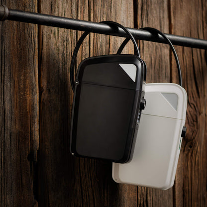 SAFEGO Portable Indoor/Outdoor Lock Box Safe with Key and Combination Access (Compact, Black)