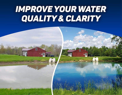 Crystal Blue Lake and Pond Dye - 1 Gallon - Royal Blue Color Treats up to 1 Acre - Clean, Clear & Crystal Blue Water - Environmentally Friendly Pond Dye