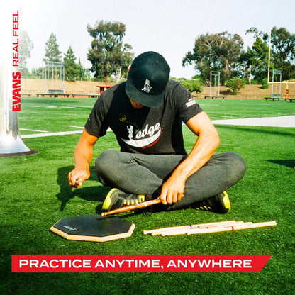 Evans RealFeel - Drum Practice Pad - Drum Pad - Drummer Practice Pad - Gum Rubber & Neoprene, 2 Sided, 12 Inch