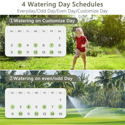Diivoo WiFi Sprinkler Timer 3 Zone, Smart Water Hose Timer Compatible with Alexa and Google, Remote Control Irrigation, Automatic Manual Watering, Rain Delay, for Garden, Yards and Lawns (2.4Ghz Only)
