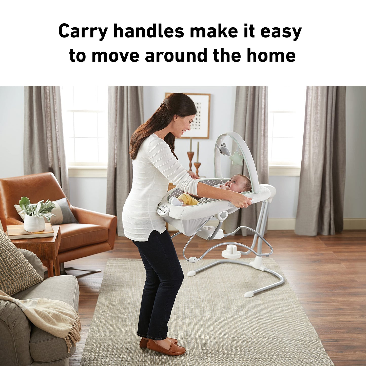 Graco Soothe 'n Sway LX Baby Swing with Portable Bouncer